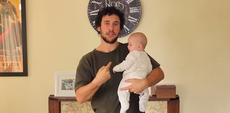 Dad and discount baby funny videos